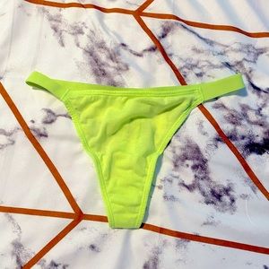 BootayBag neon green thong undies, size S.